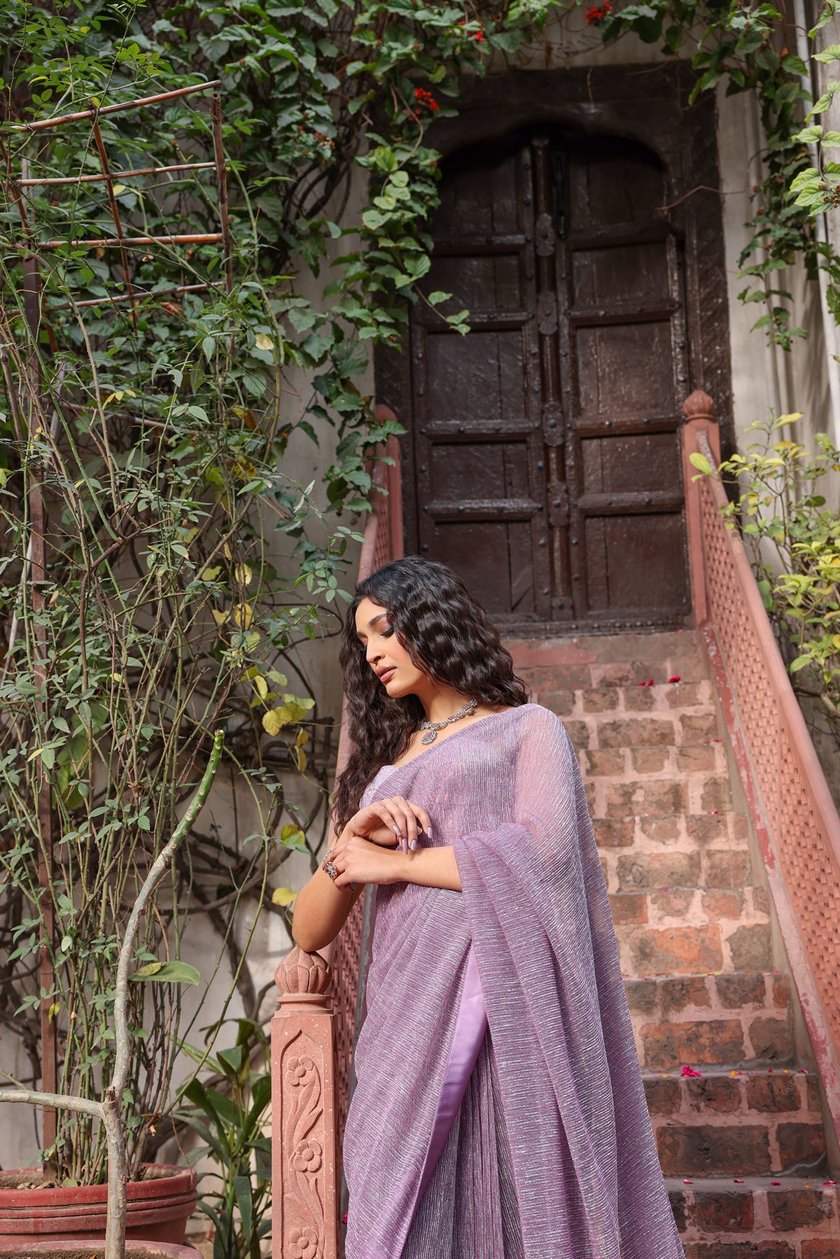 Liliac Luster - Indian Saree