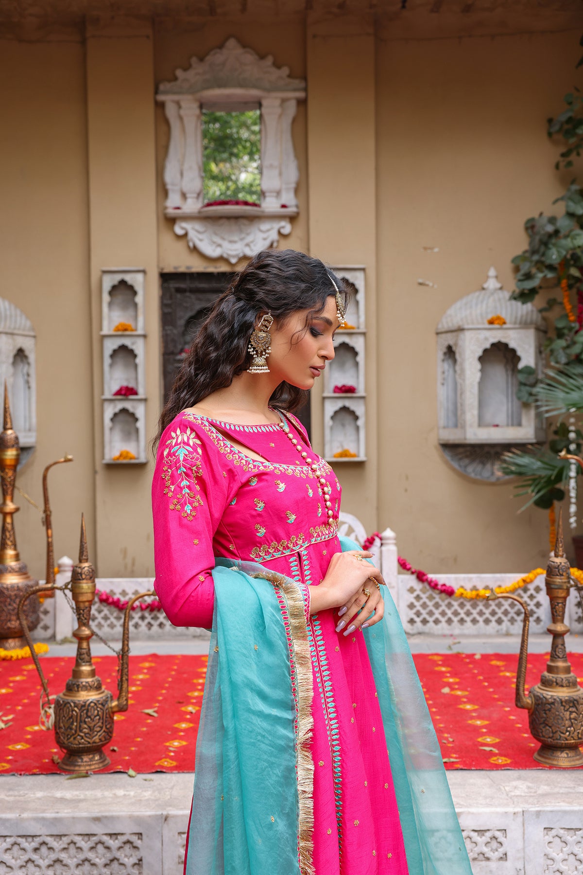 Persian Rose Set with Dupatta