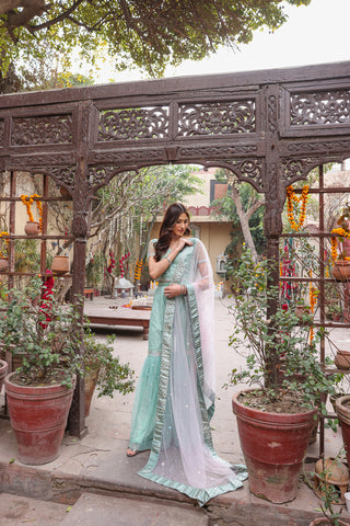  High-waisted gharara Set
