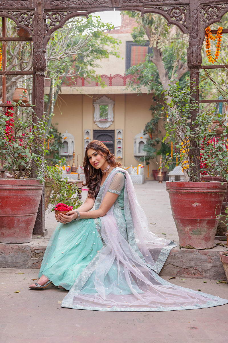 Pastel Whisper Gharara Set