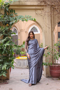 Graphite Glamour - Indian Saree, Traditional Wear