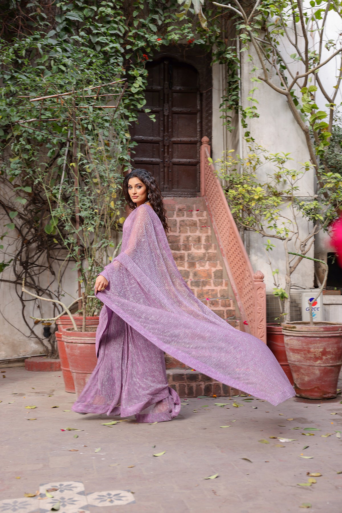 Liliac Luster -  Saree