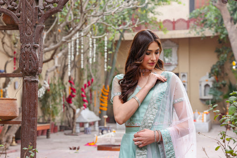 Pastel Whispert - Blouse & Dupatta