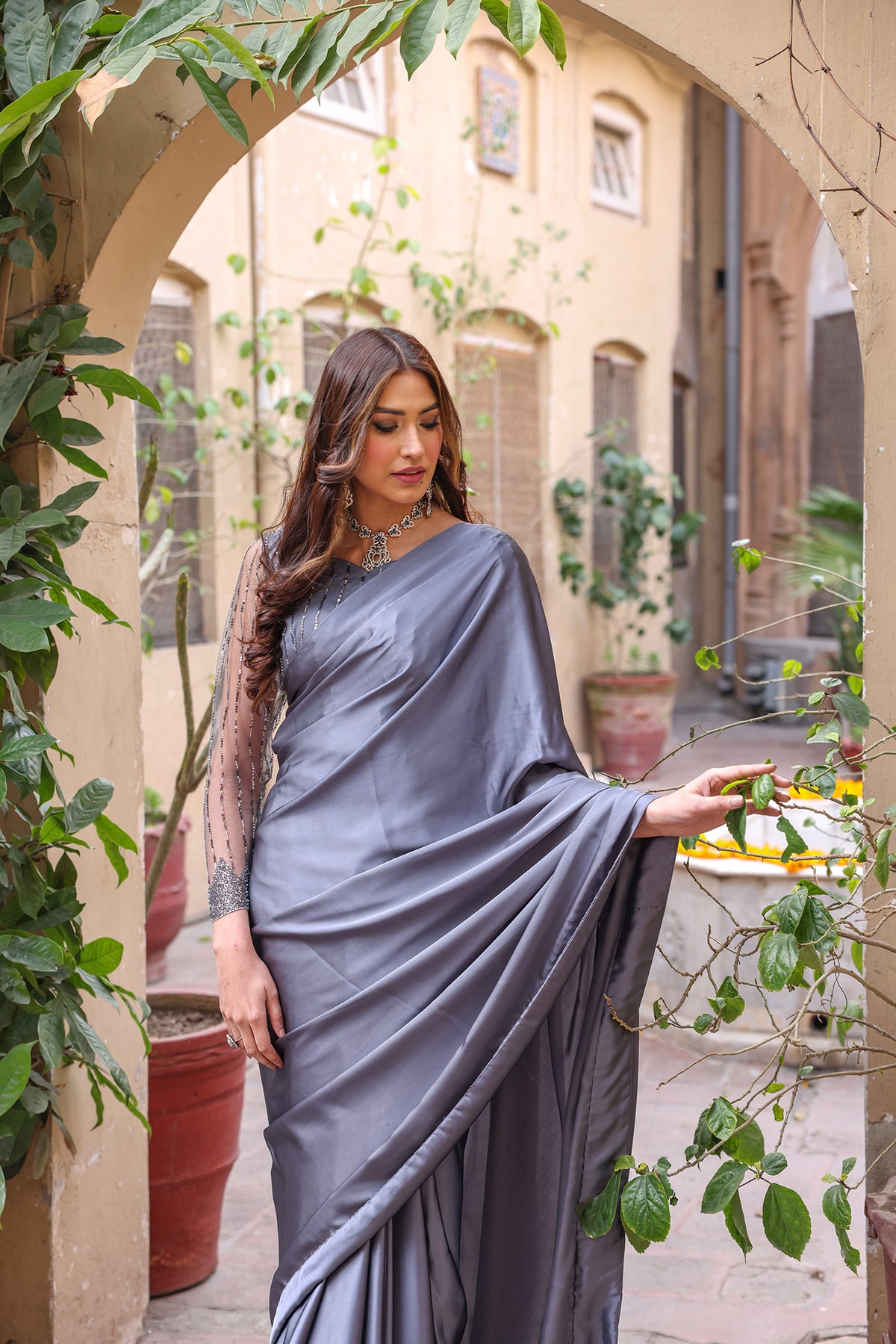 Graphite Glamour - Indian Attire Saree