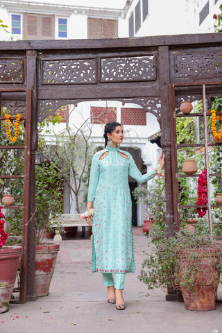 Long-Length Silk Shirt
